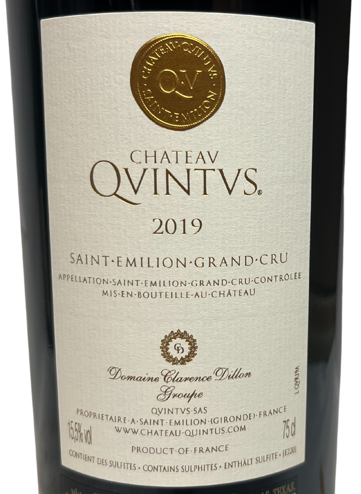 2019 Chateau Quintus St Emilion