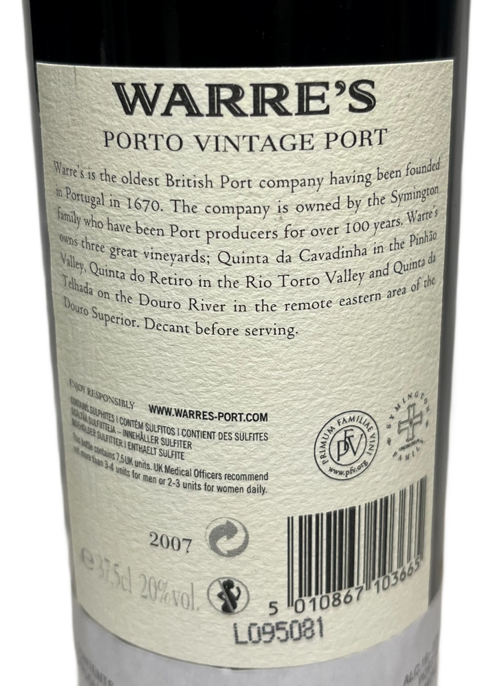 2007 Warre Vintage Port