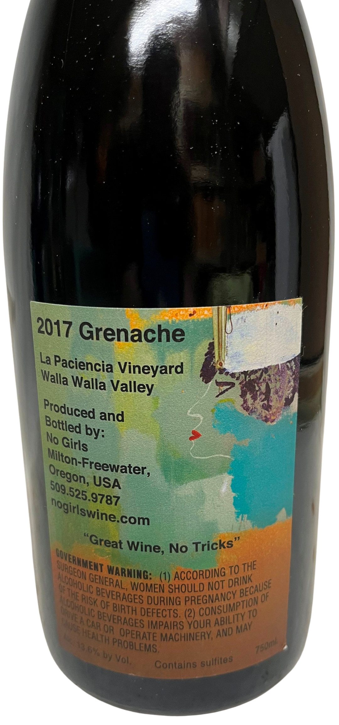 2017 No Girls Wines Grenache La Paciencia Vineyard