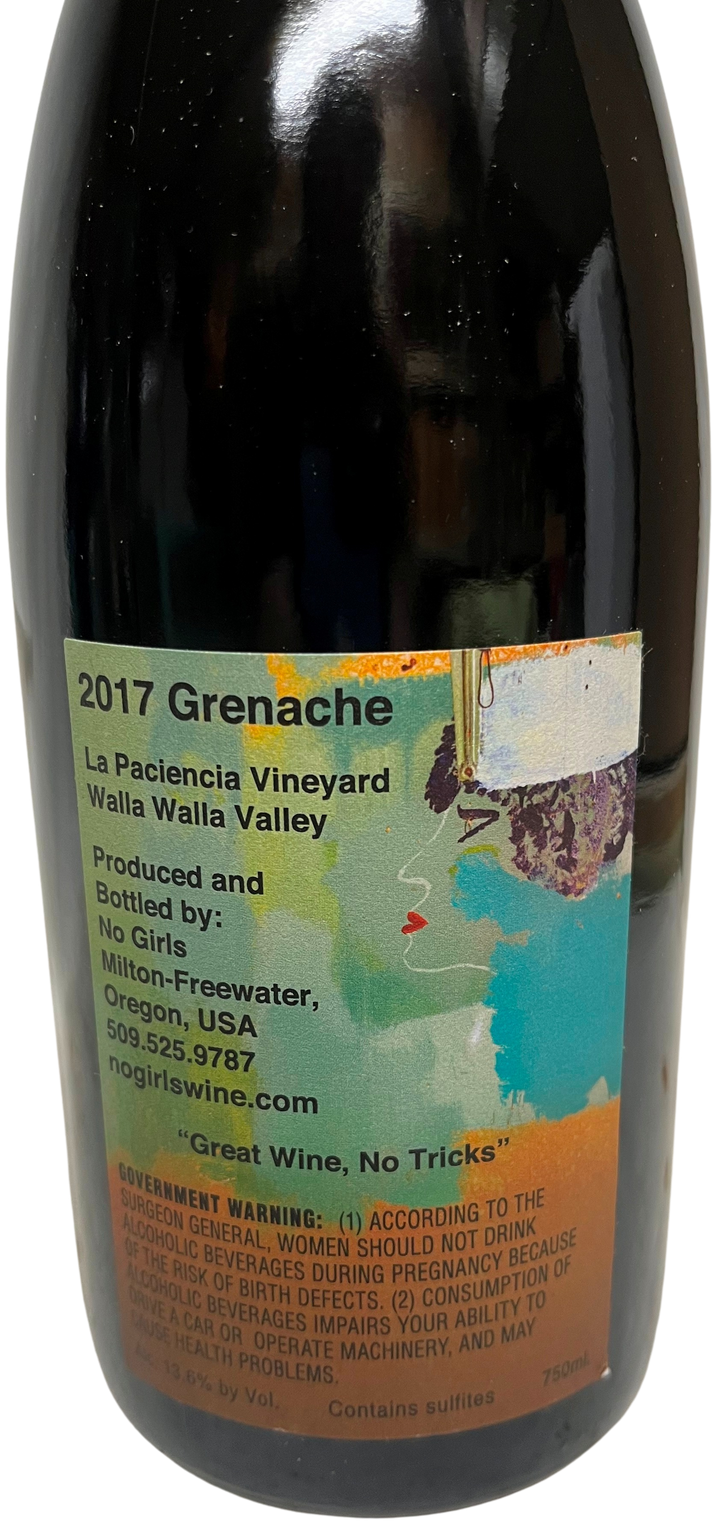 2017 No Girls Wines Grenache La Paciencia Vineyard