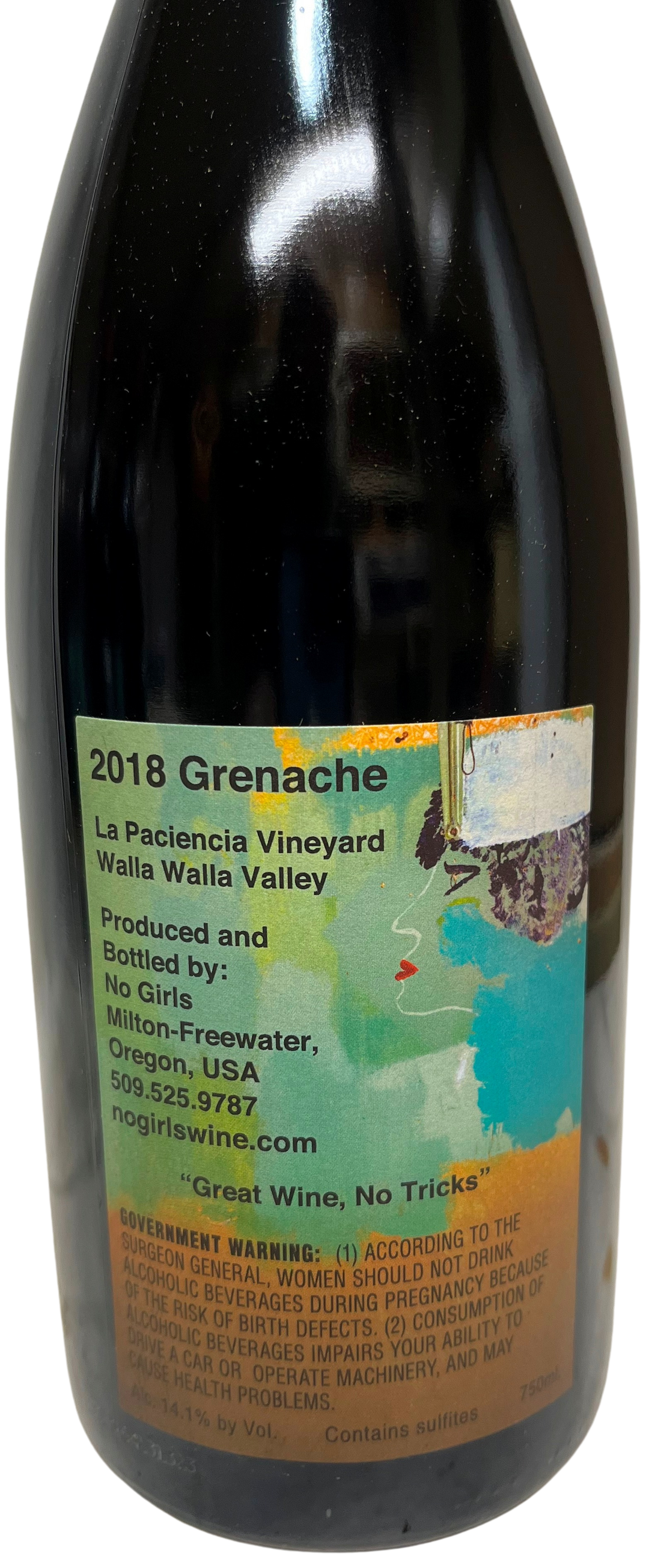 2018 No Girls Wines Grenache La Paciencia Vineyard