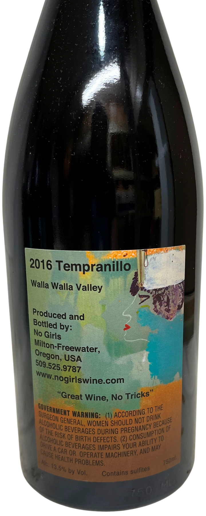 2016 No Girls Wines Tempranillo La Paciencia Vineyard