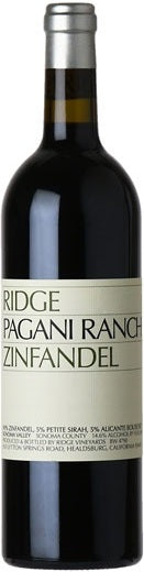 1991 Ridge Sonoma County Pagani Ranch Zinfandel