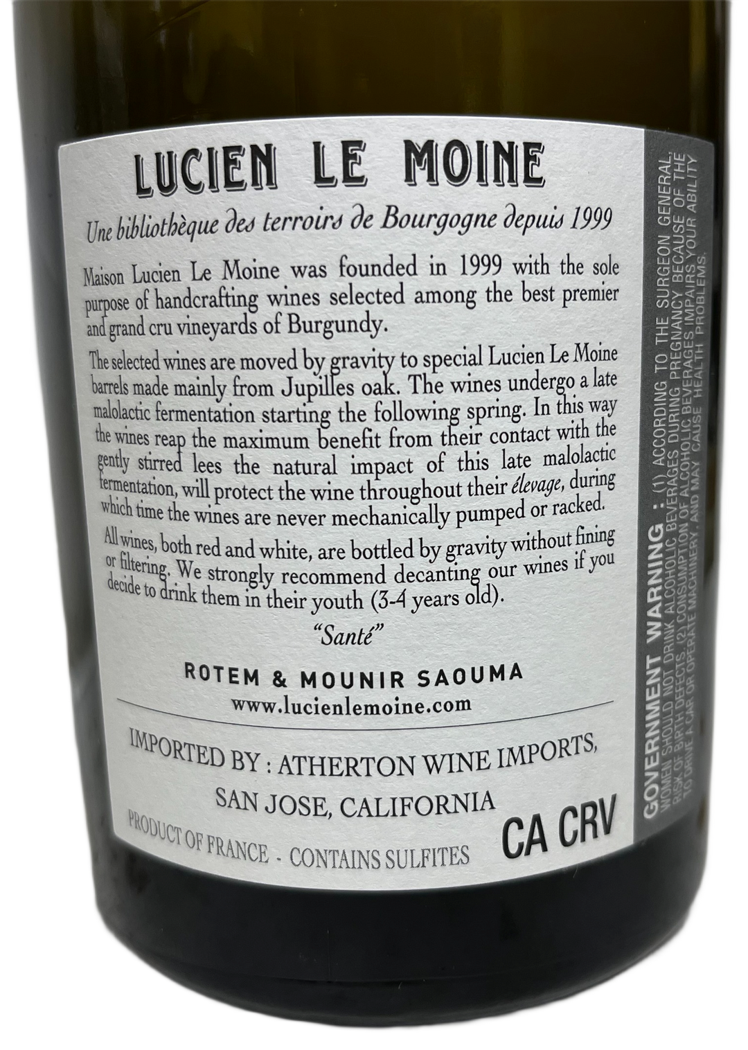 2022 Lucien Le Moine Corton Charlemagne