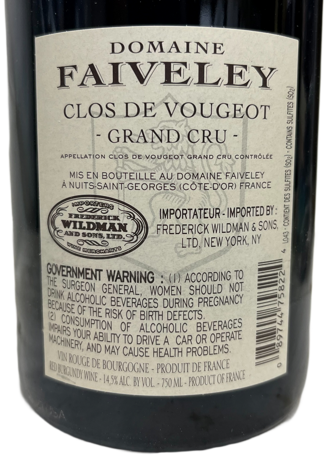 2019 Faiveley Clos Vougeot