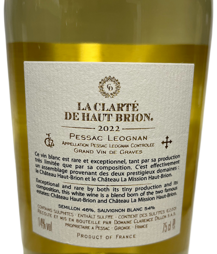 2022 La Clarte de Haut Brion Pessac Leognan Blanc