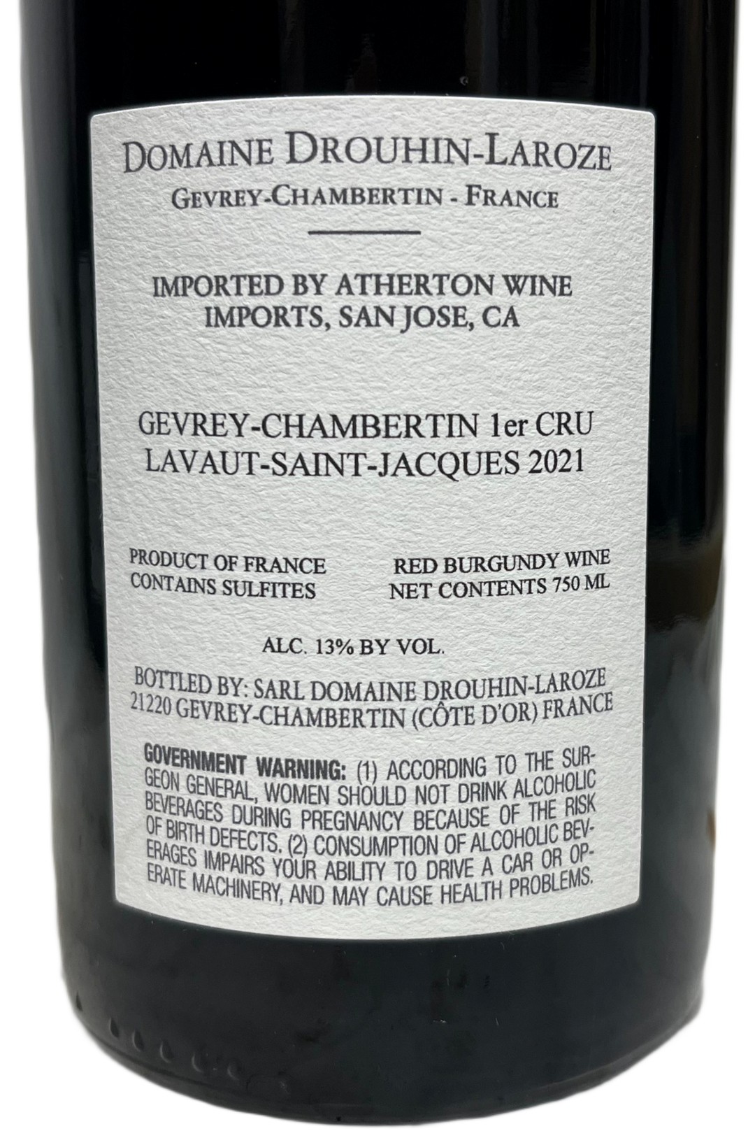 2021 Drouhin Laroze Gevrey Chambertin Lavaux St Jacques