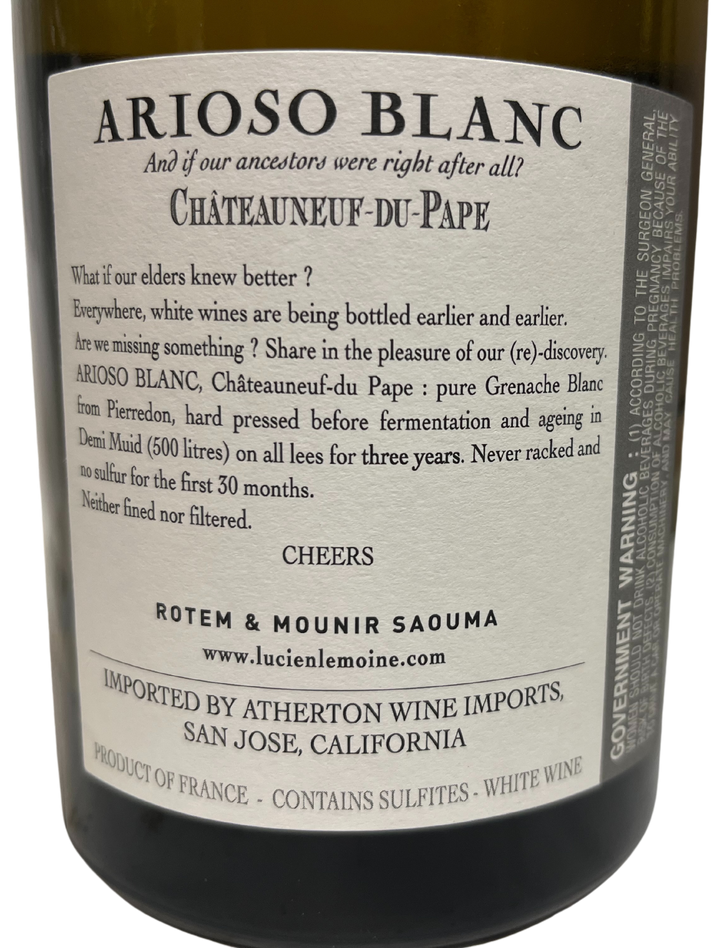 2020 Rotem & Mounir Saouma Chateauneuf du Pape Arioso Blanc