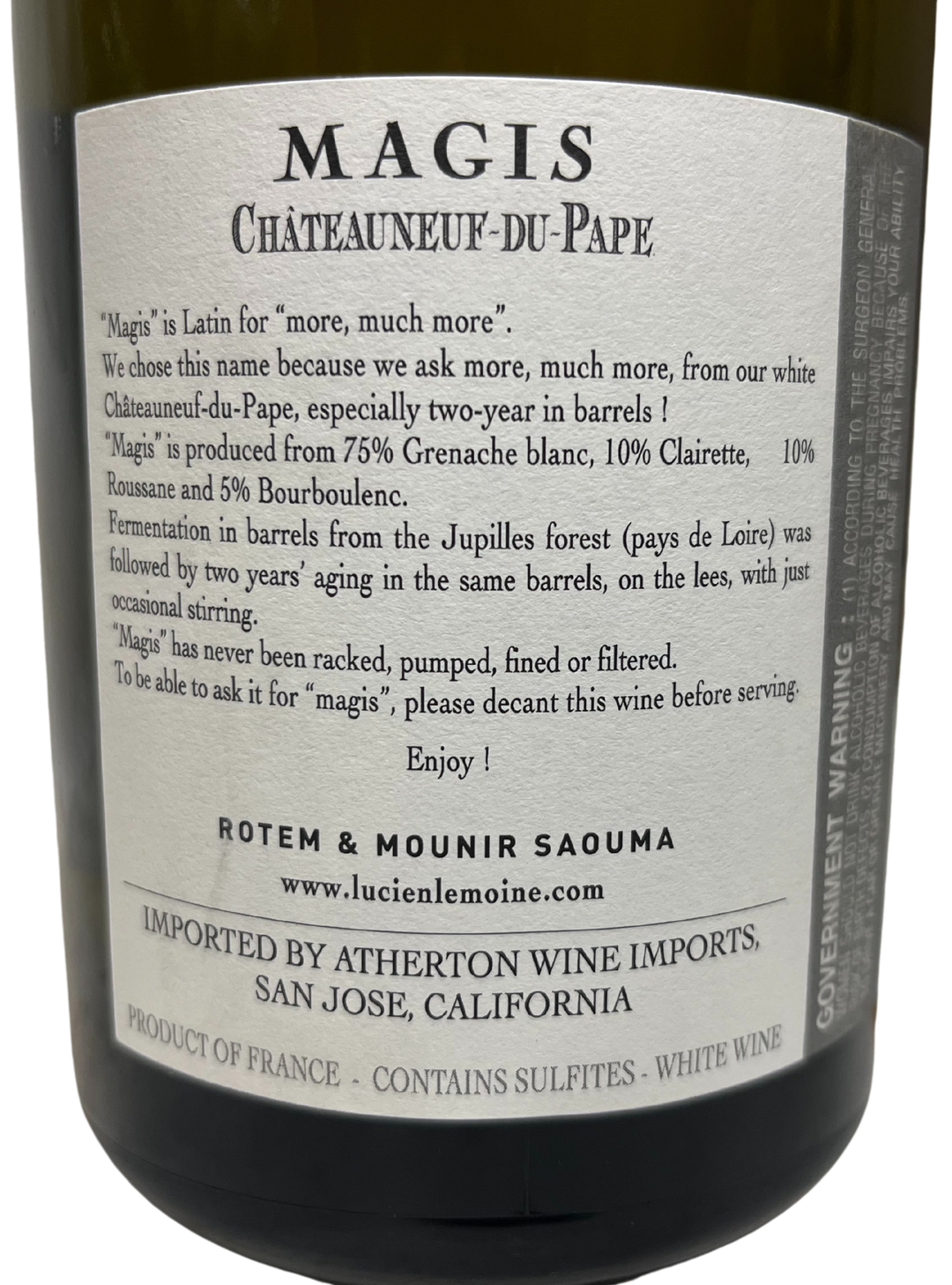 2021 Rotem & Mounir Saouma Chateauneuf du Pape Magis Blanc
