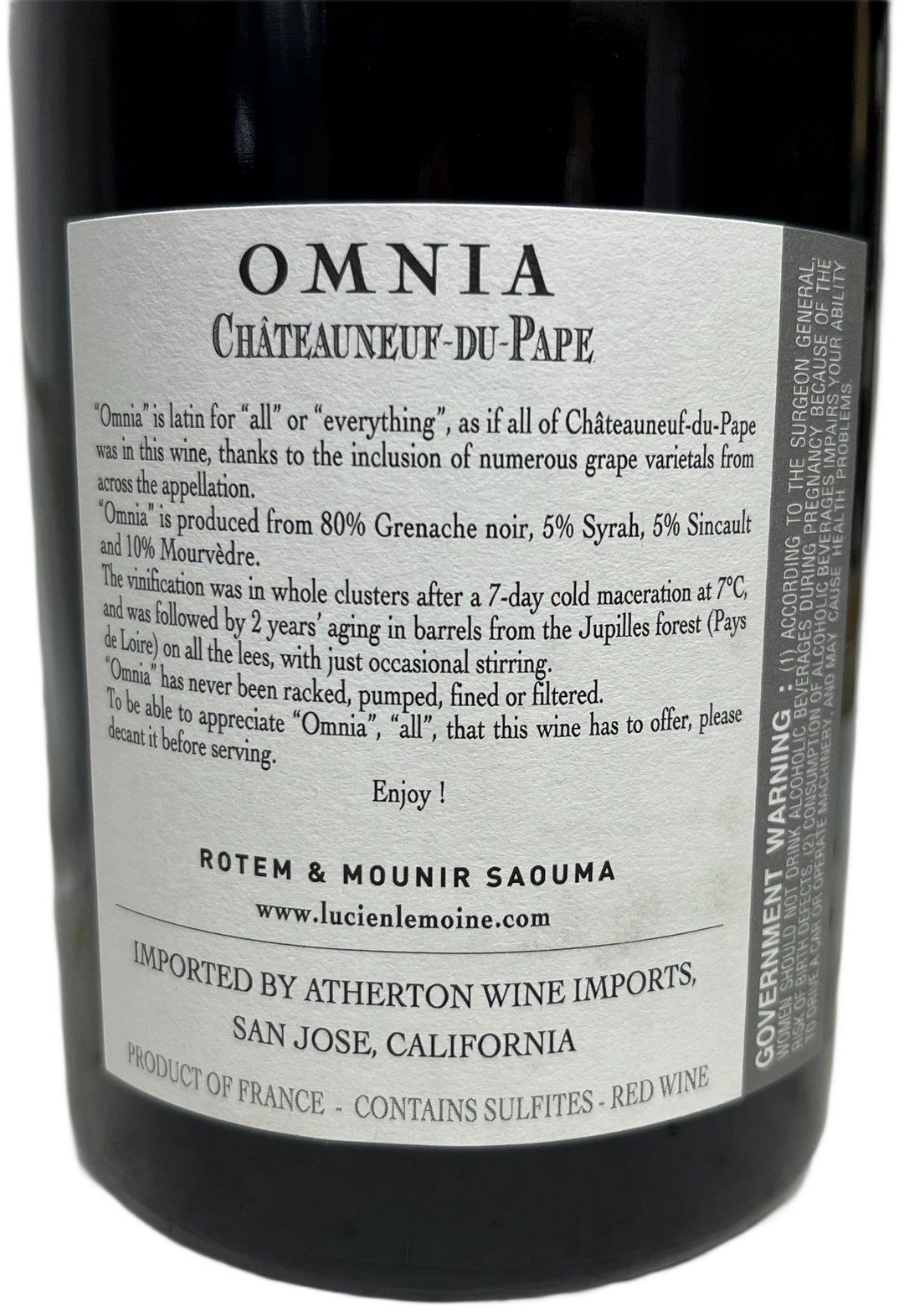 2021 Rotem & Mounir Saouma Chateauneuf du Pape Omnia Rouge