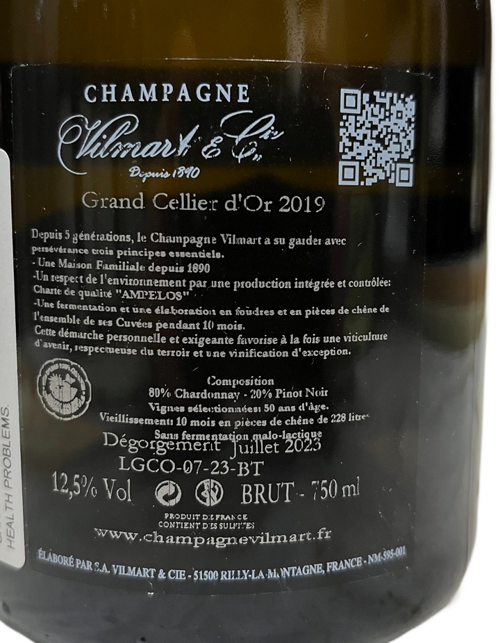 2019 Vilmart Champagne Grand Cellier d'Or