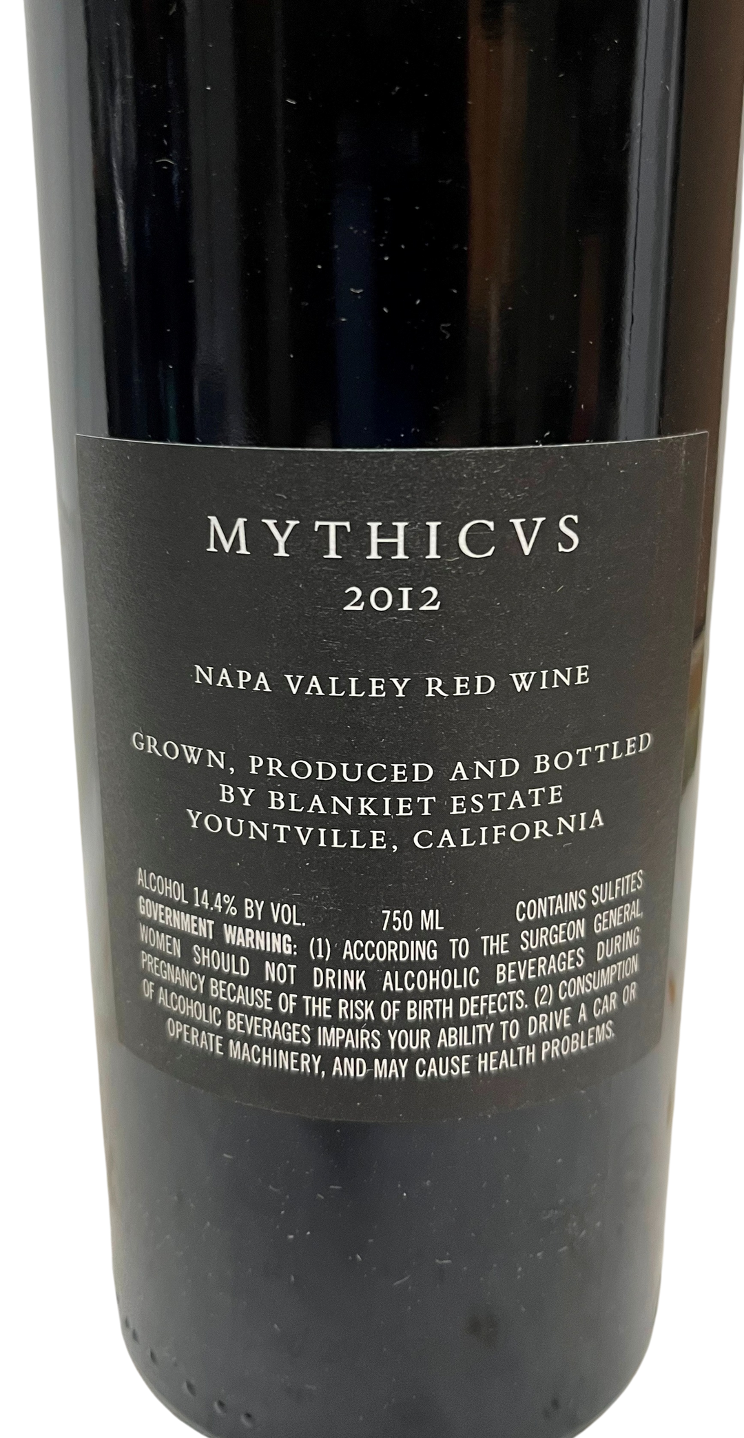 2012 Blankiet Paradise Hills Vineyard Mythicus Cabernet Sauvignon