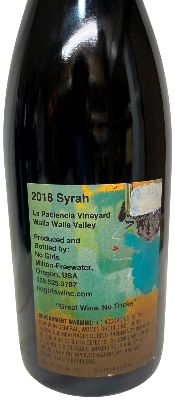 2018 No Girls Syrah La Paciencia Vineyard