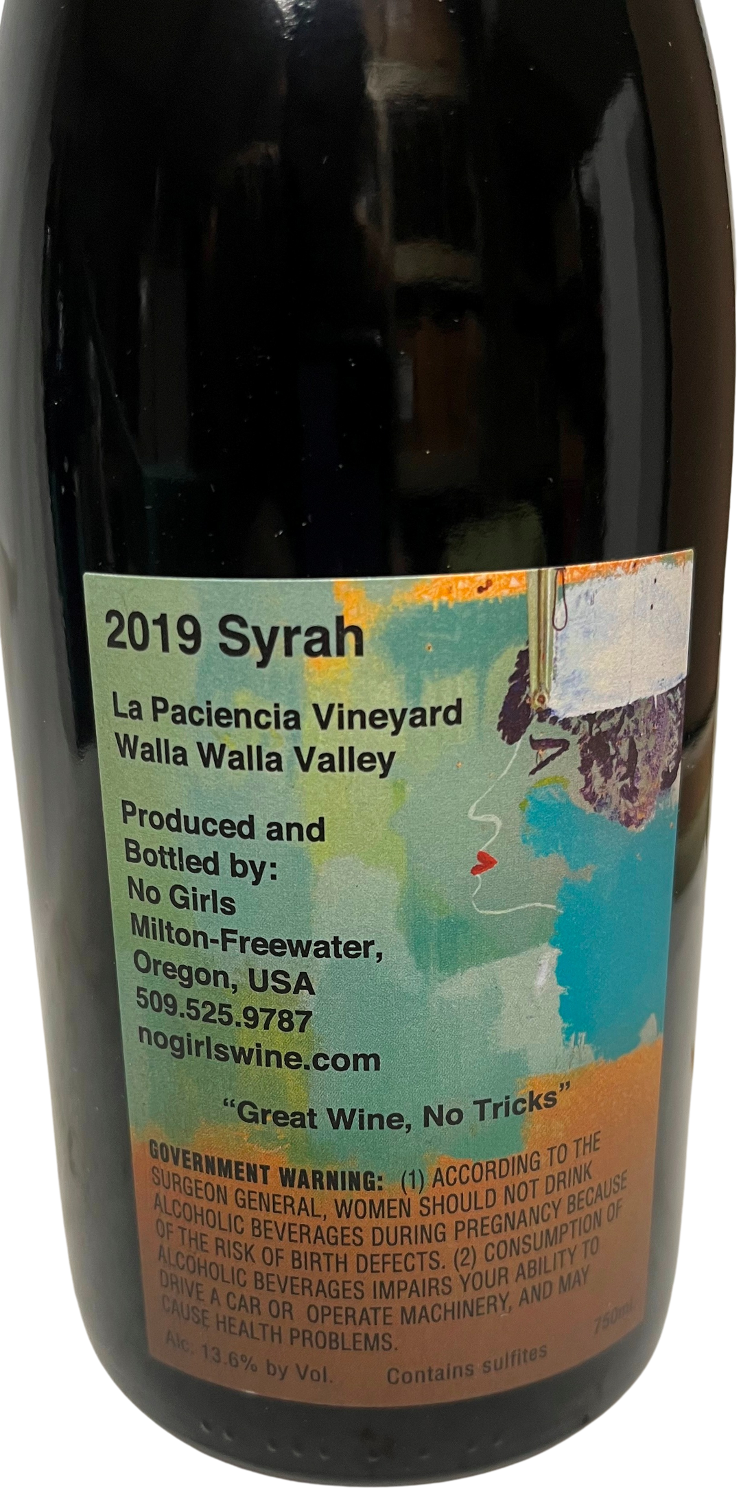 2019 No Girls Syrah La Paciencia Vineyard