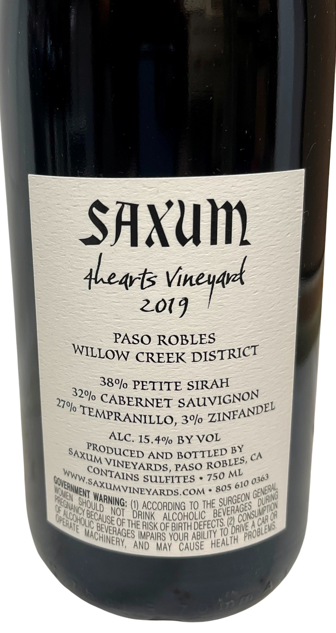 2019 Saxum 4hearts Vineyard Proprietary Red