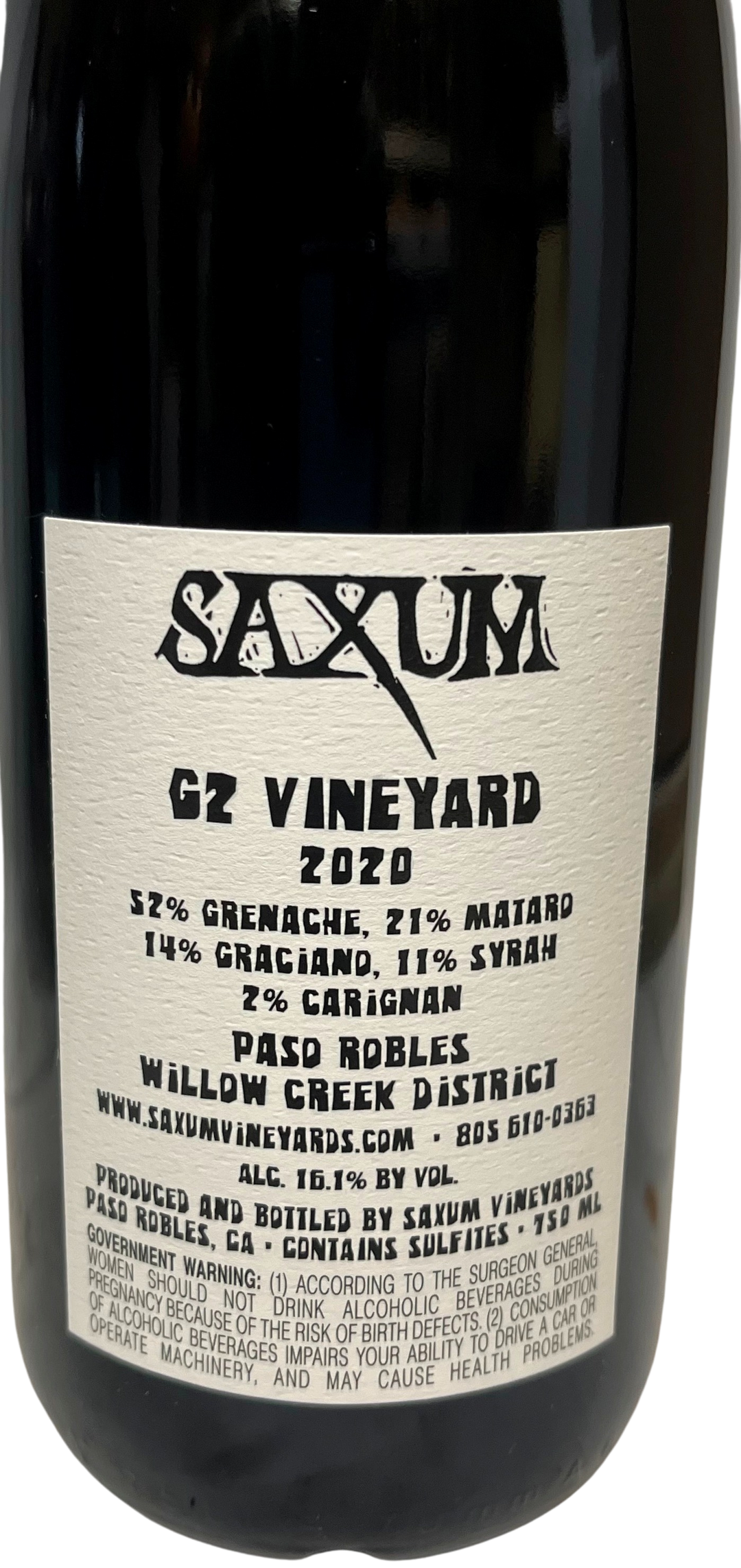 2020 Saxum G2 Vineyard Proprietary Red