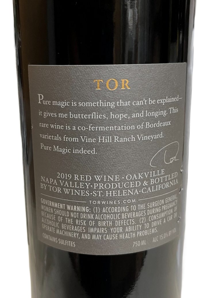 2019 Tor Pure Magic Vine Hill Ranch Cabernet Sauvignon