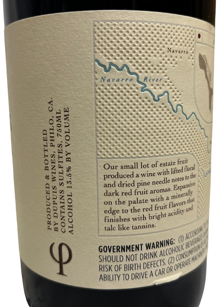 2020 Dupuis Wines Estate Vineyard Pinot Noir