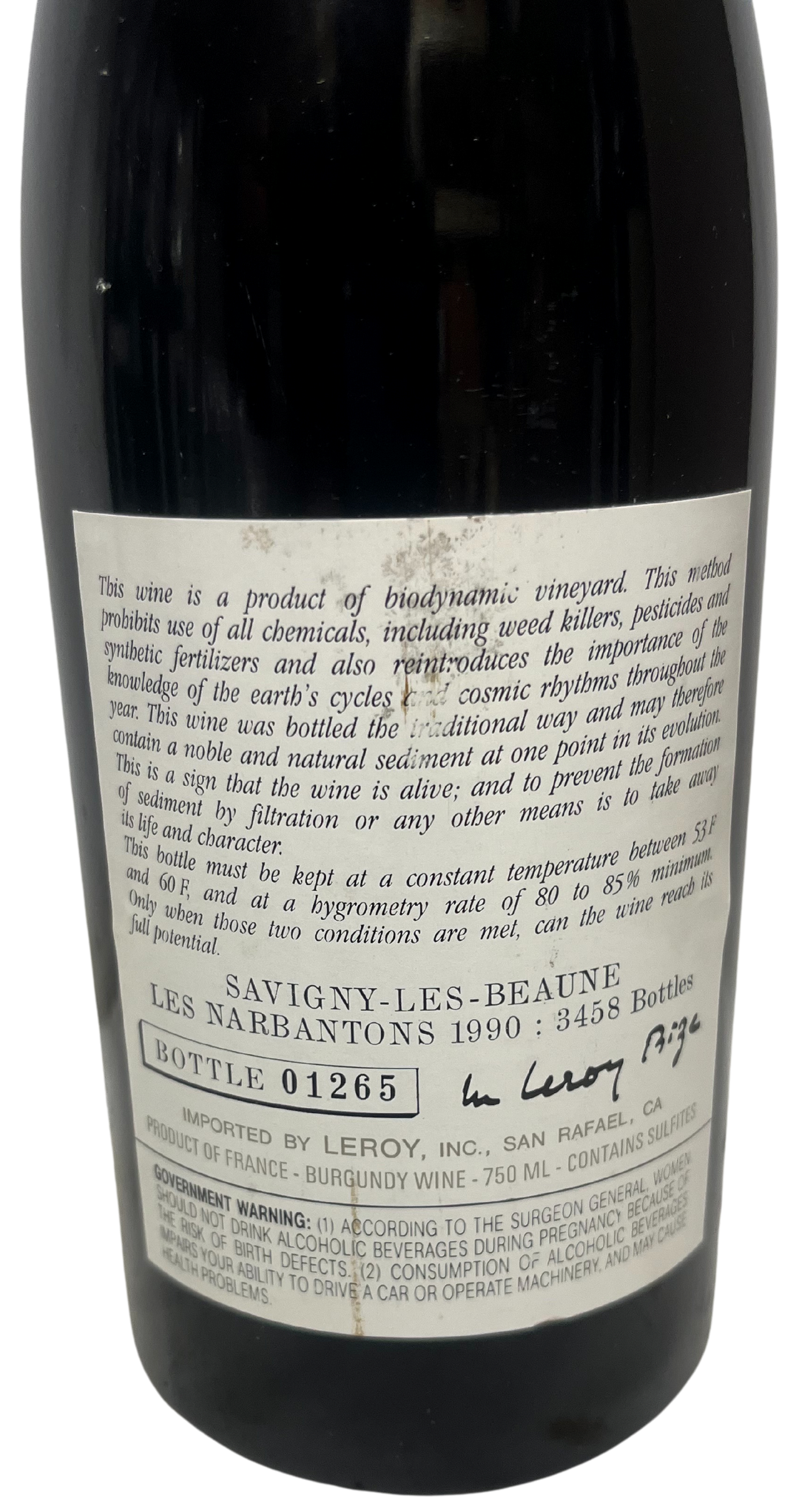 1990 Leroy Savigny les Beaune Narbantons