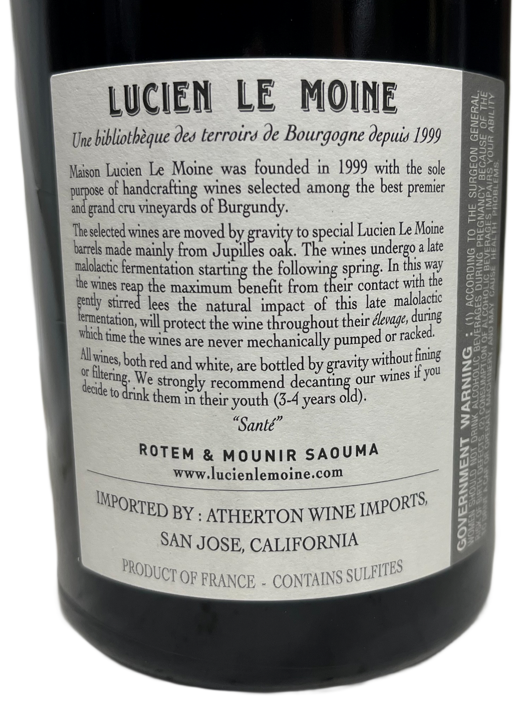 2021 Lucien Le Moine Chambolle Musigny les Hauts Doix