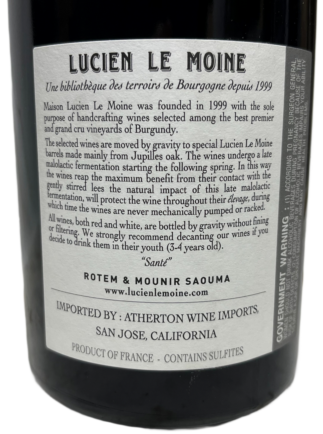 2021 Lucien Le Moine Nuits St Georges Vaucrains
