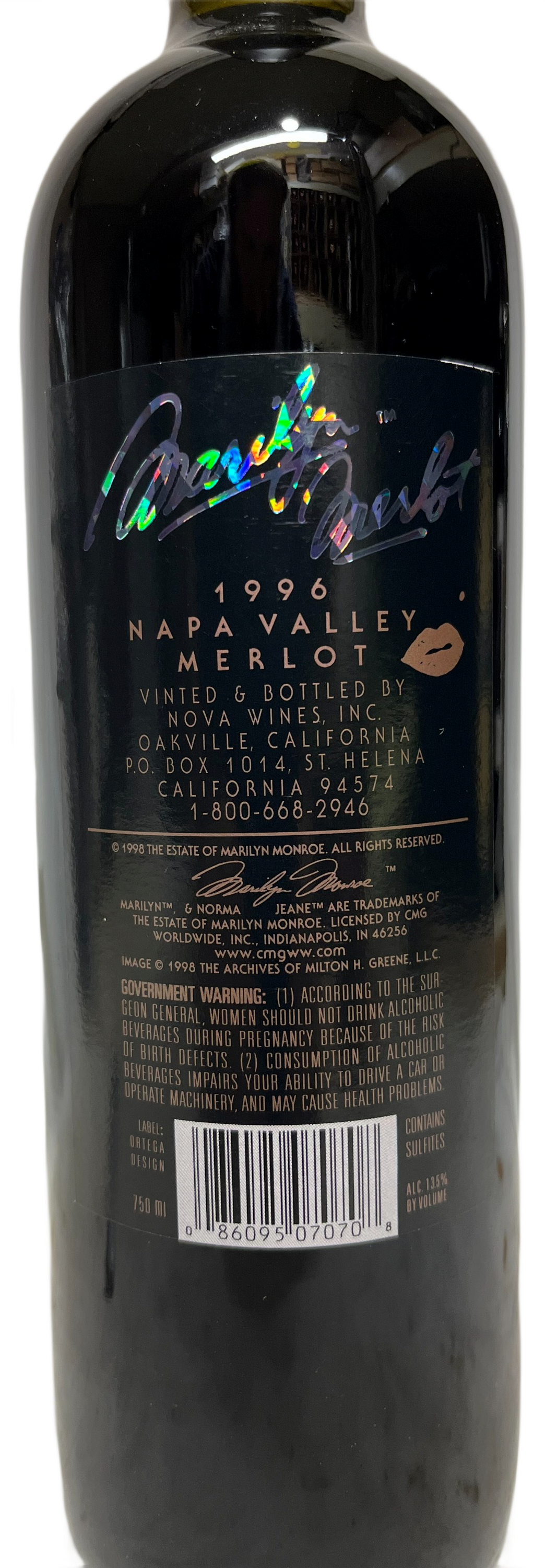 1996 Marilyn Merlot Napa Valley Merlot - Scratch and Dent