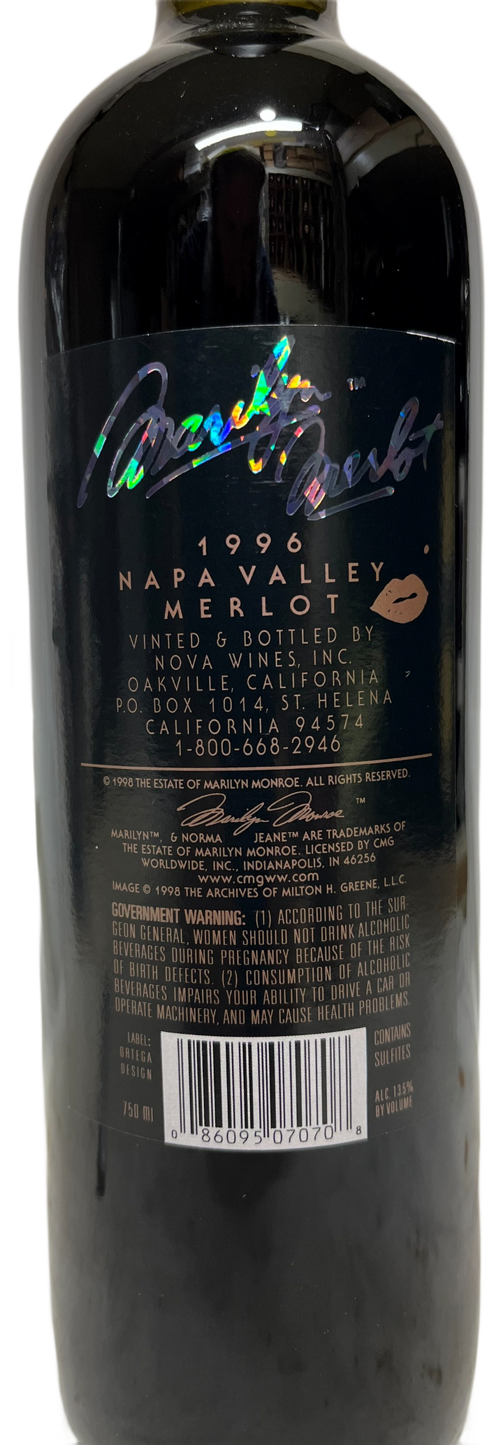 1996 Marilyn Merlot Napa Valley Merlot - Scratch and Dent