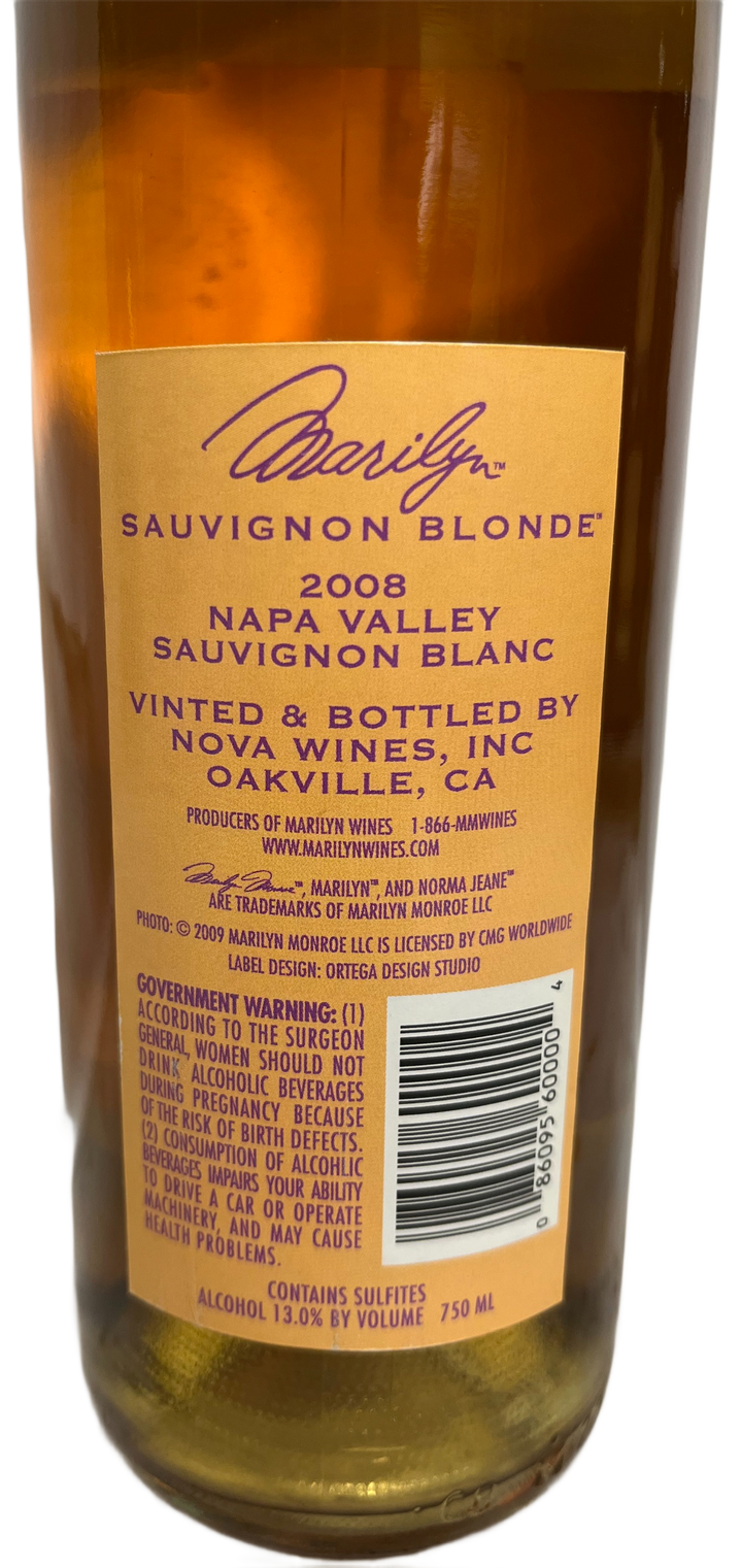 2008 Marilyn Sauvignon Blonde Napa Valley White 750 ml - Scratch and Dent