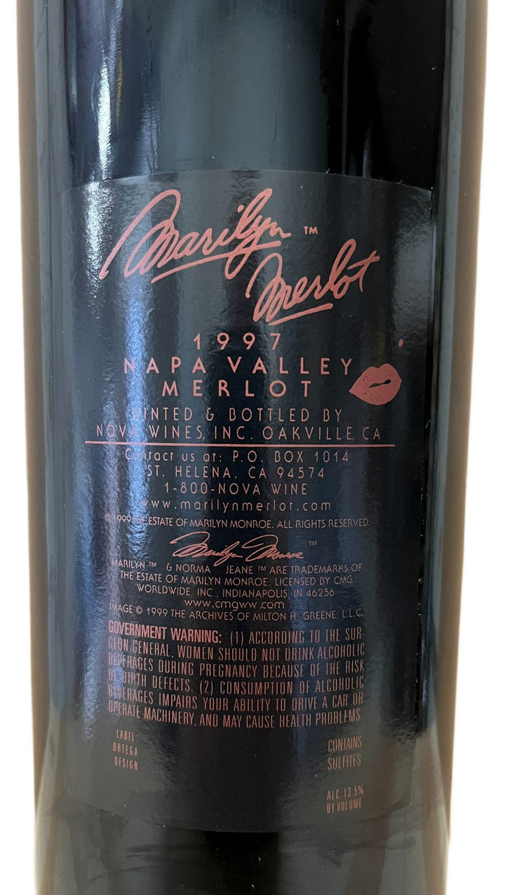 1997 Marilyn Merlot Napa Valley Merlot Etched - Scratch and Dent