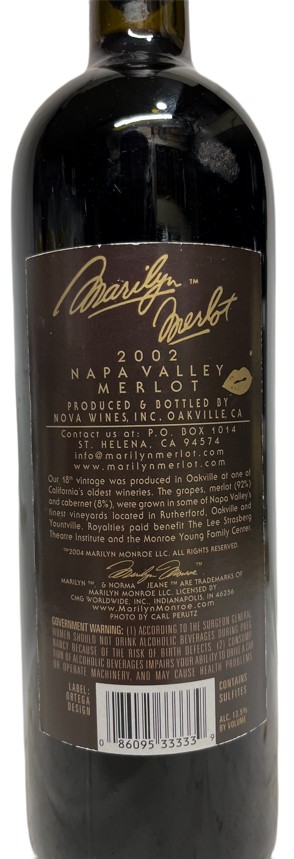 2002 Marilyn Merlot Napa Valley Merlot - Scratch and Dent