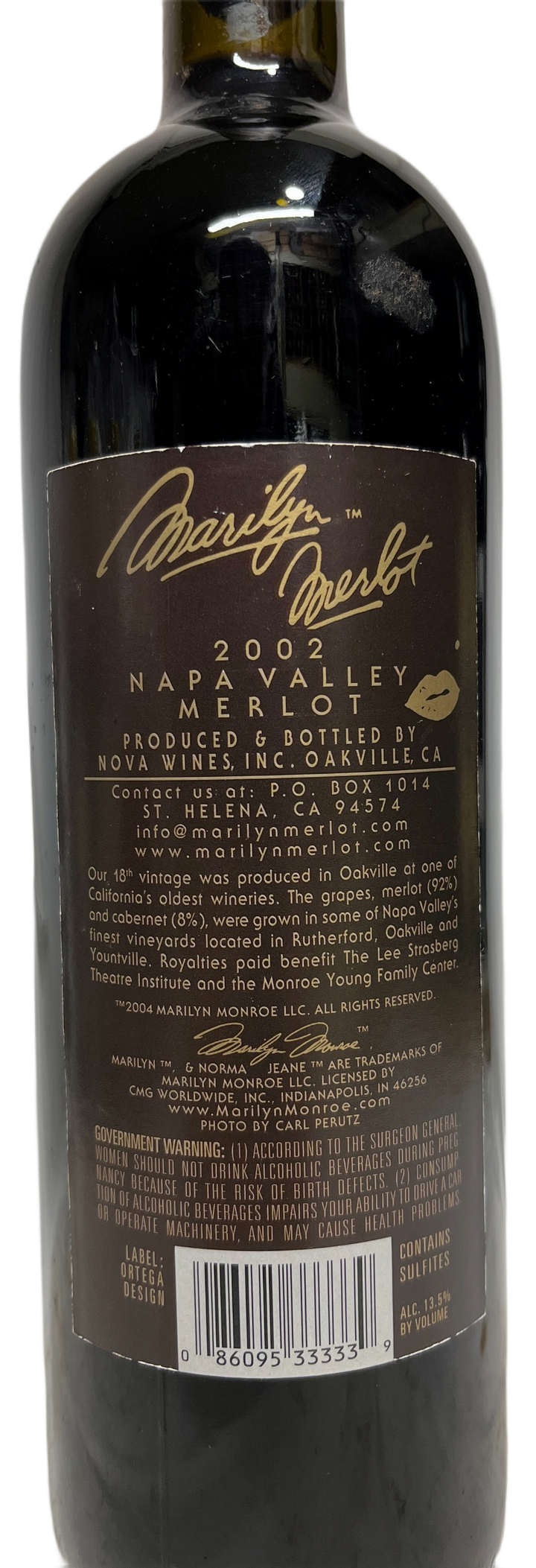 2002 Marilyn Merlot Napa Valley Merlot - Scratch and Dent
