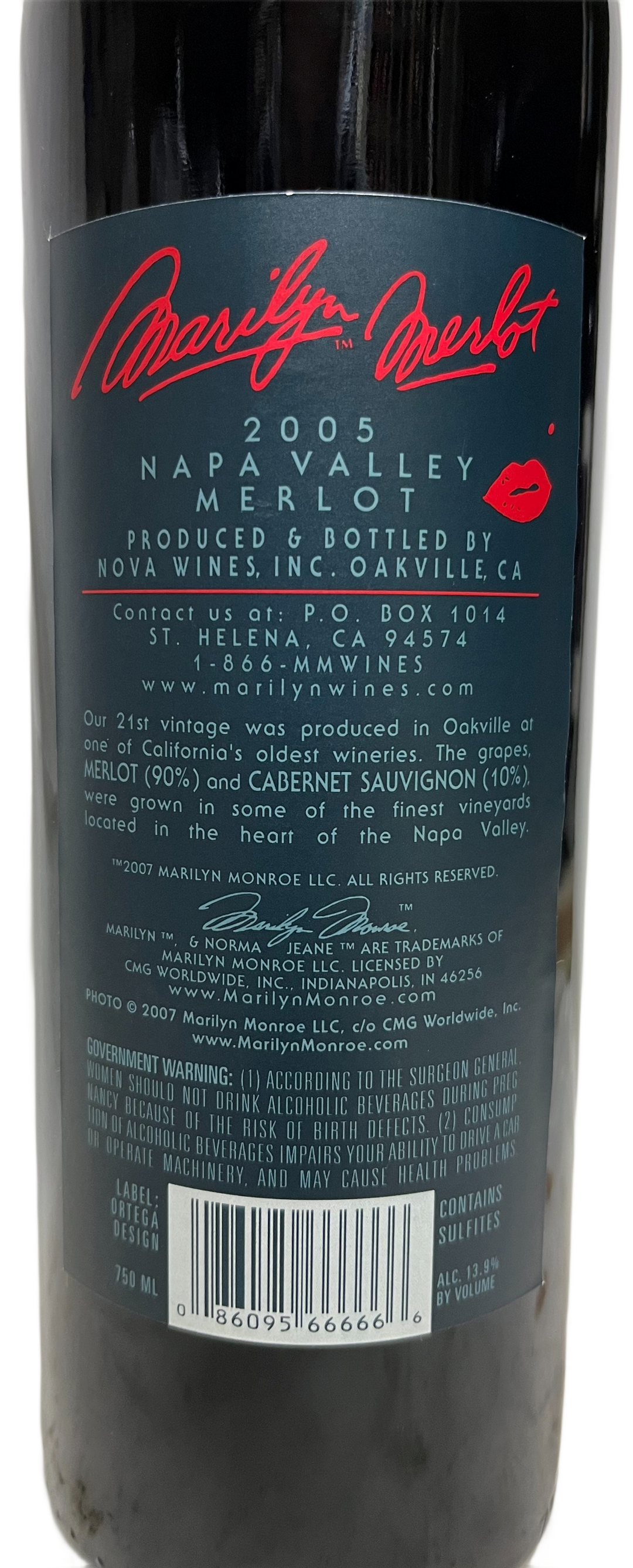 2005 Marilyn Merlot Napa Valley Merlot - Scratch and Dent