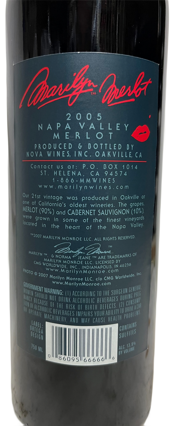 2005 Marilyn Merlot Napa Valley Merlot - Scratch and Dent