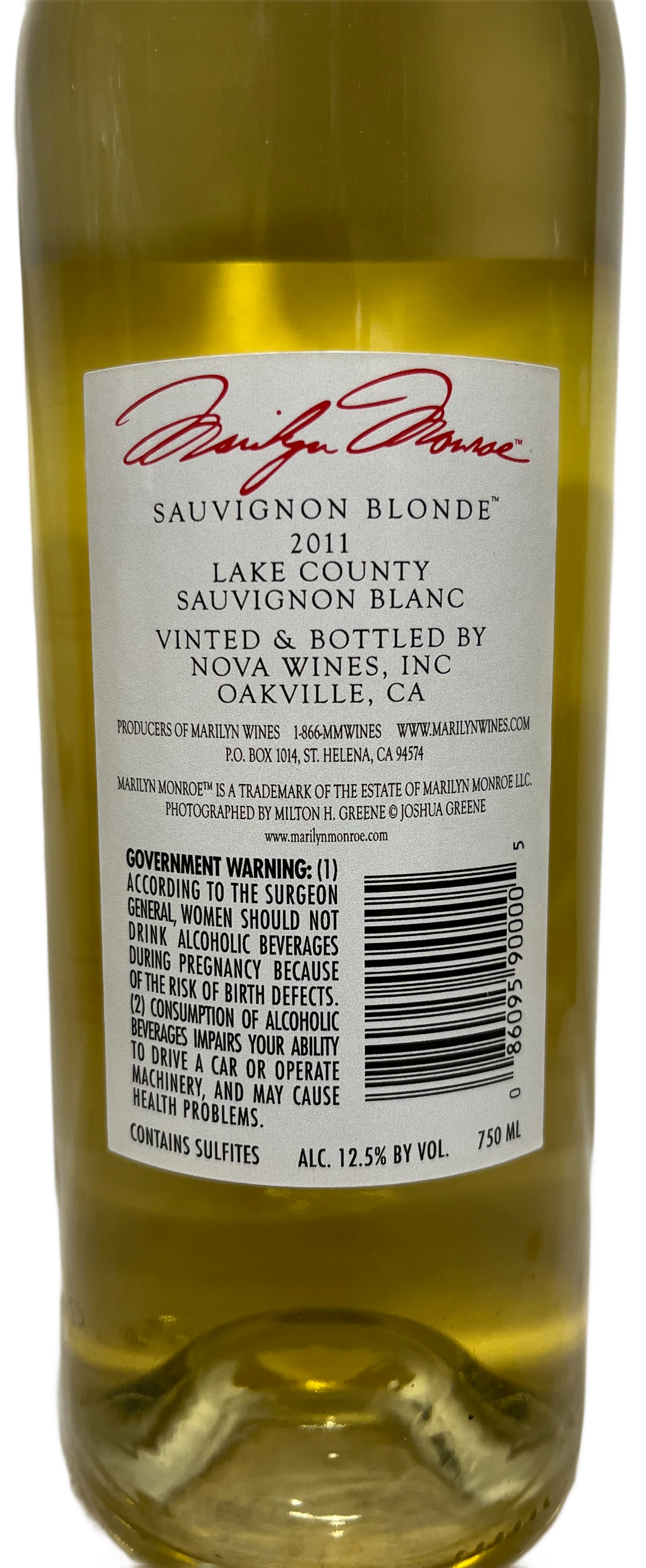 2011 Marilyn Sauvignon Blonde Napa Valley White - Scratch and Dent