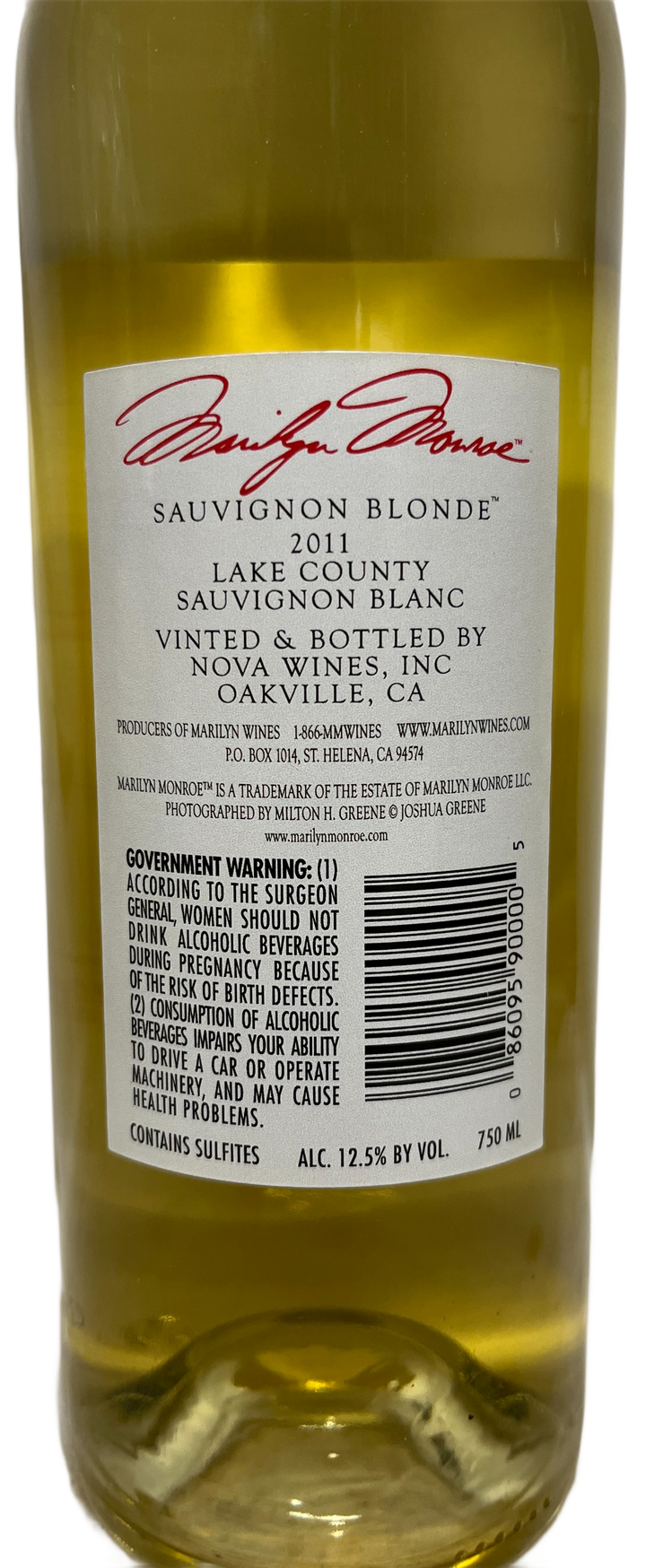 2011 Marilyn Sauvignon Blonde Napa Valley White - Scratch and Dent
