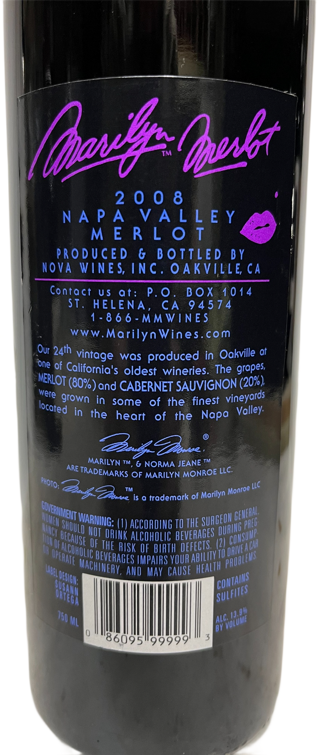 2008 Marilyn Merlot Napa Valley Merlot - Scratch and Dent