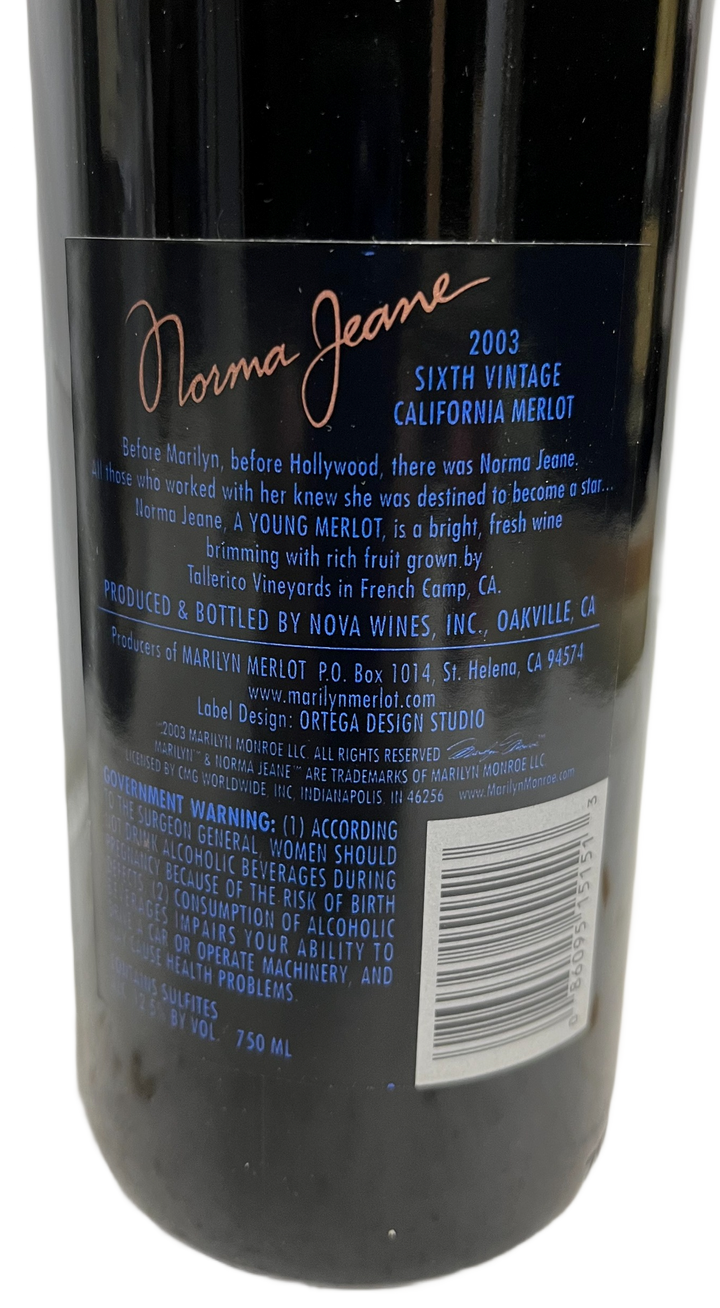 2003 Norma Jeane Merlot Napa Valley - Scratch and Dent
