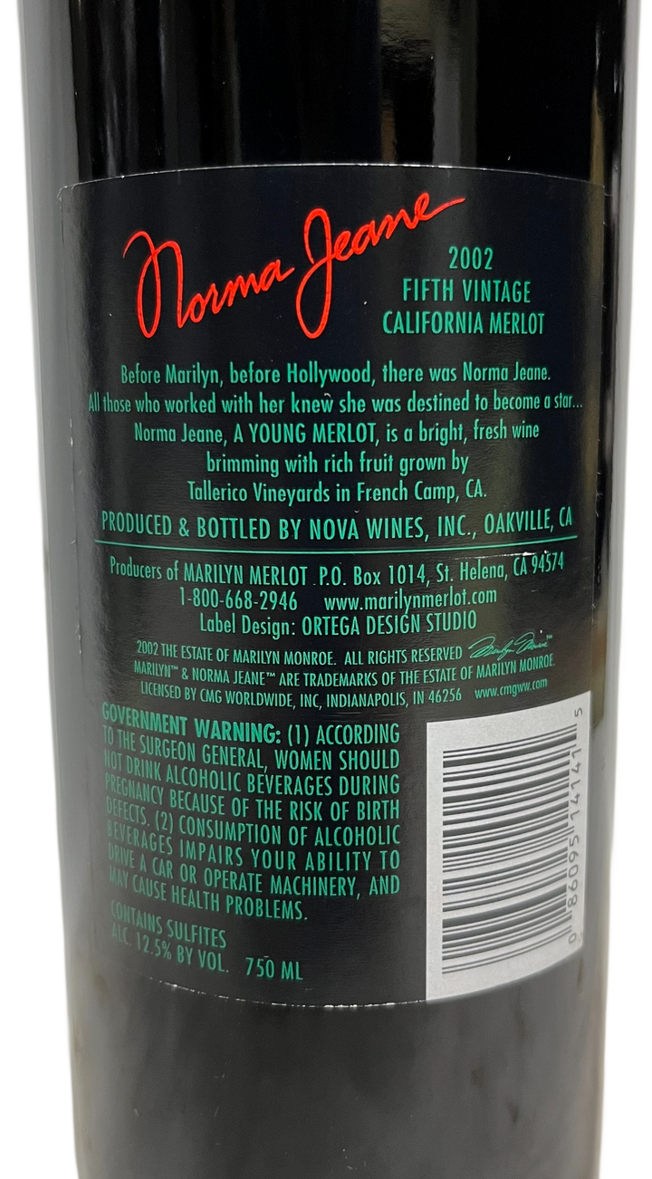 2002 Norma Jeane Merlot Napa Valley - Scratch and Dent