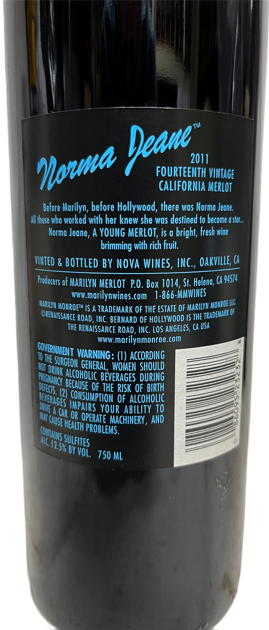 2011 Norma Jeane Merlot Napa Valley - Scratch and Dent