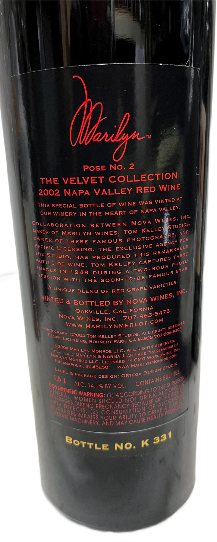 2002 Marilyn Merlot Napa Valley Velvet Collection Merlot - Scratch and Dent