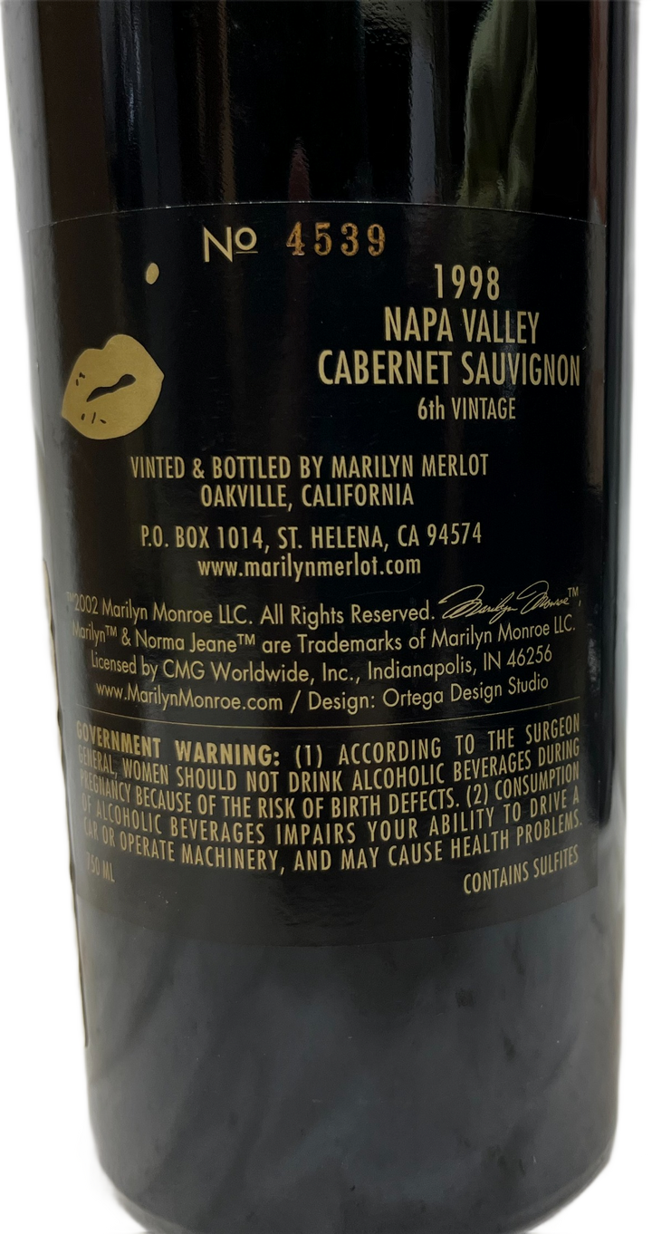 1998 Marilyn Cabernet Napa Valley Cabernet - Scratch and Dent