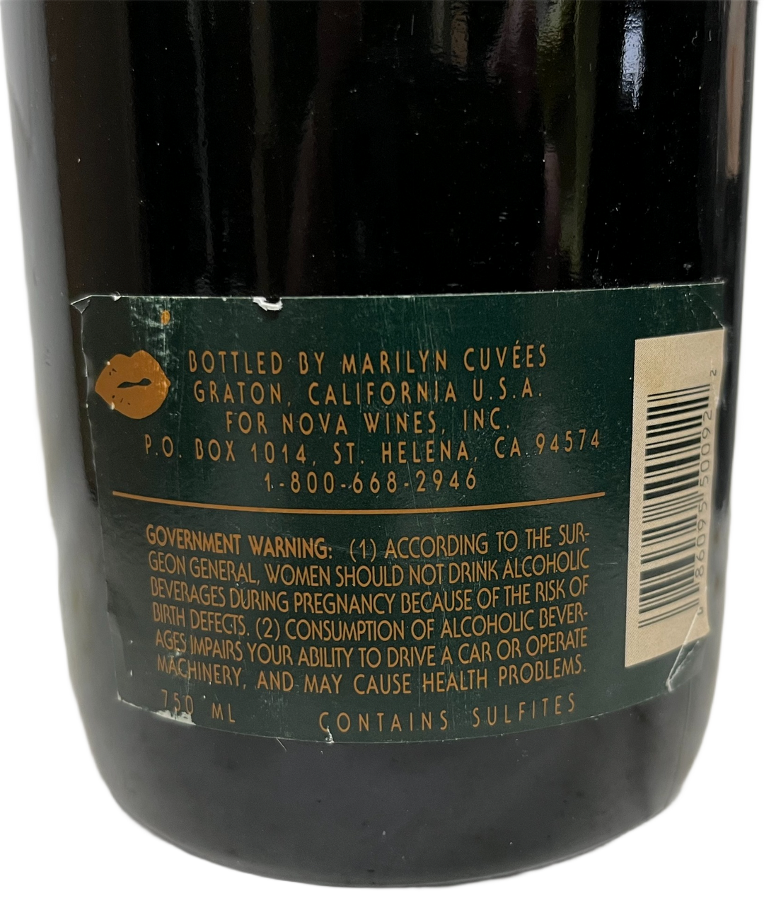 1992 Marilyn Monroe Cuvee Two Sparkling Wine - Scratch and Dent
