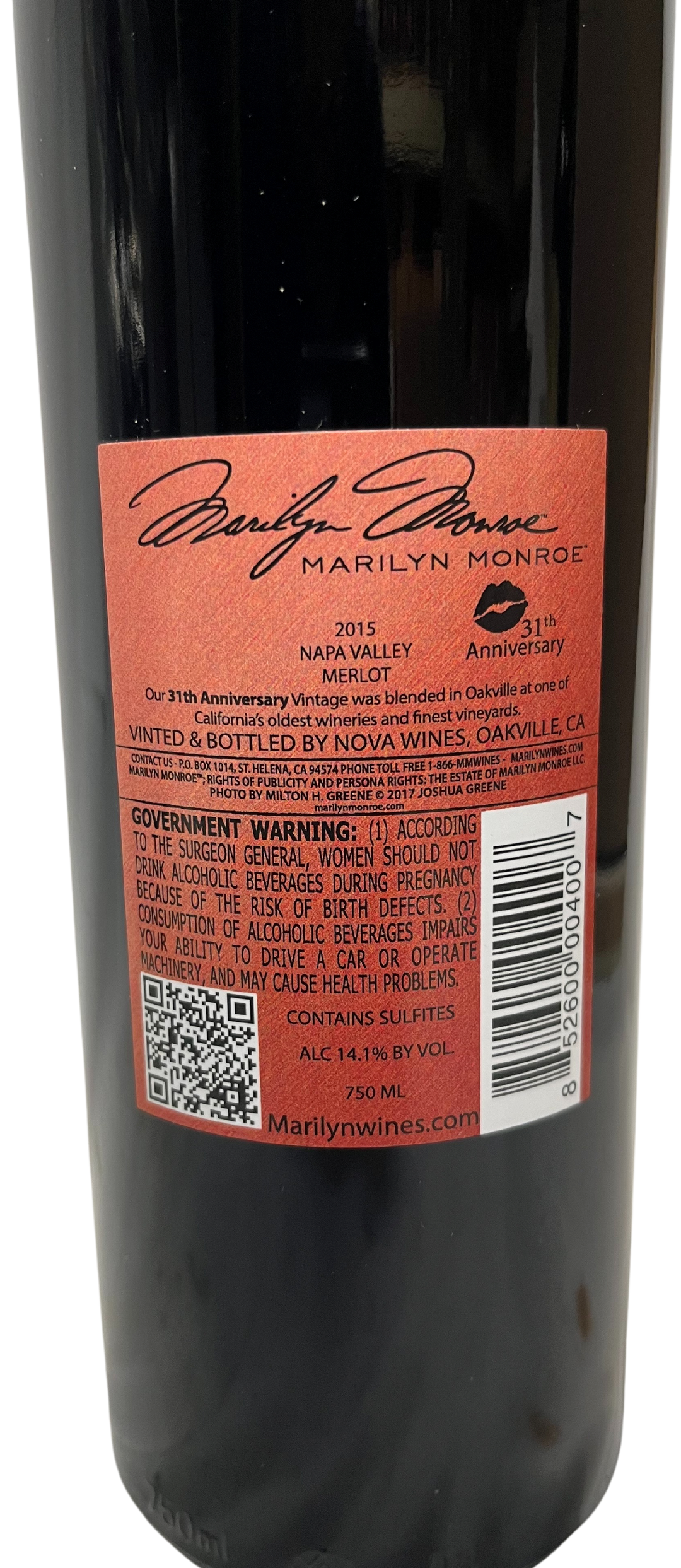 2015 Marilyn Merlot Napa Valley Merlot