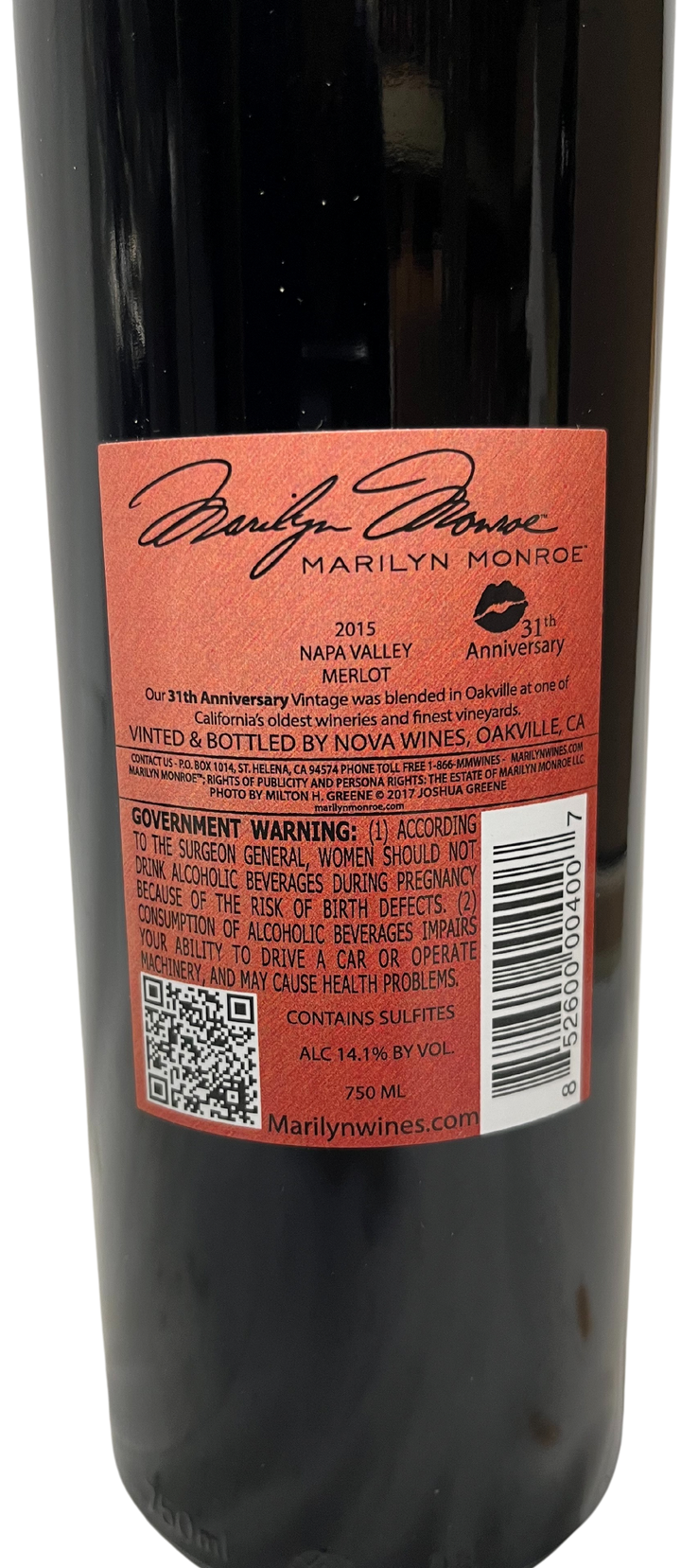 2015 Marilyn Merlot Napa Valley Merlot