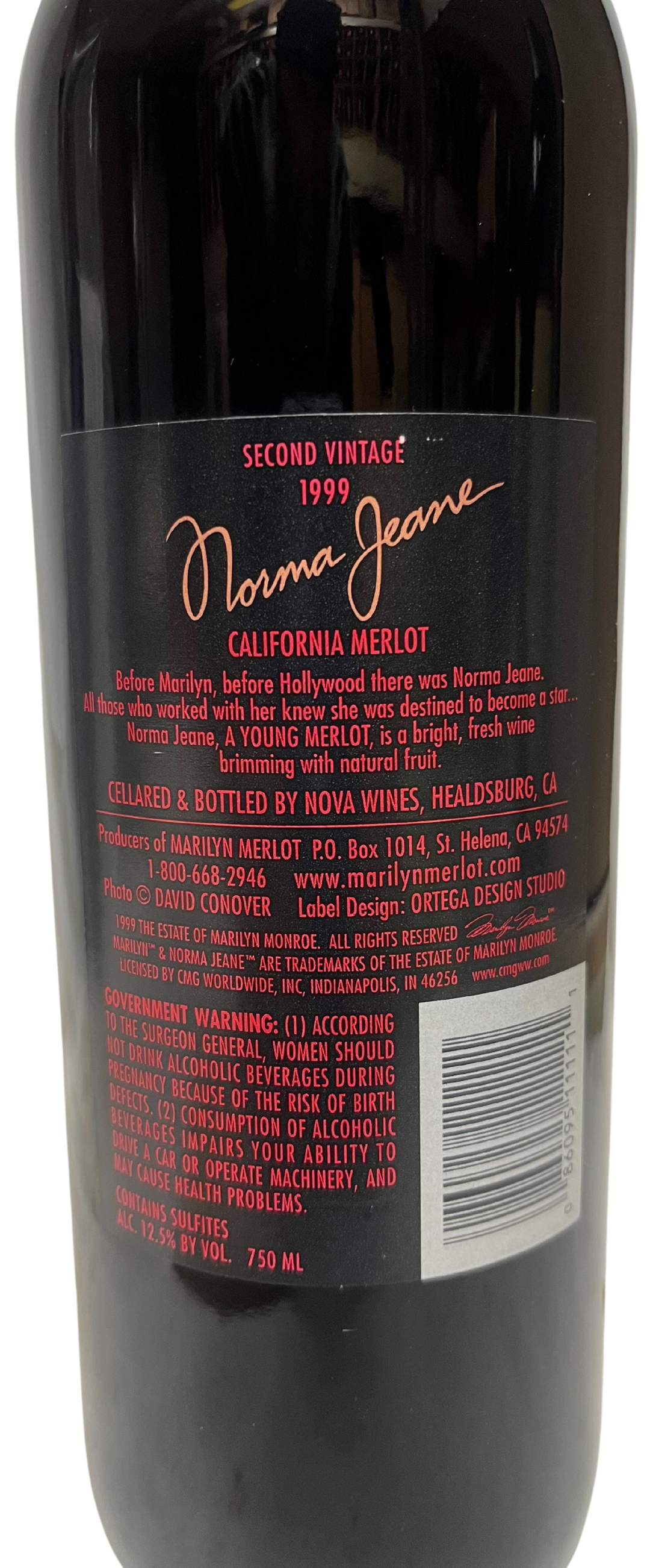 1999 Norma Jeane Merlot Napa Valley - Scratch and Dent