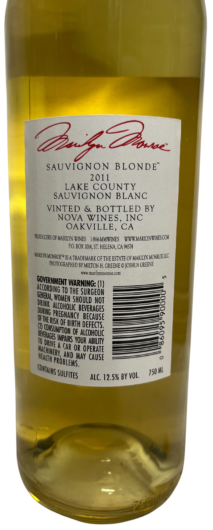 2011 Marilyn Sauvignon Blonde Napa Valley White