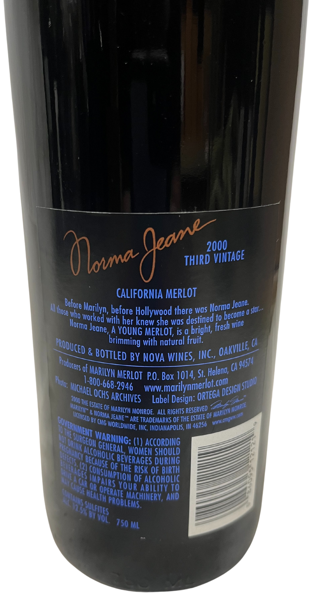 2000 Norma Jeane Merlot Napa Valley - Scratch and Dent