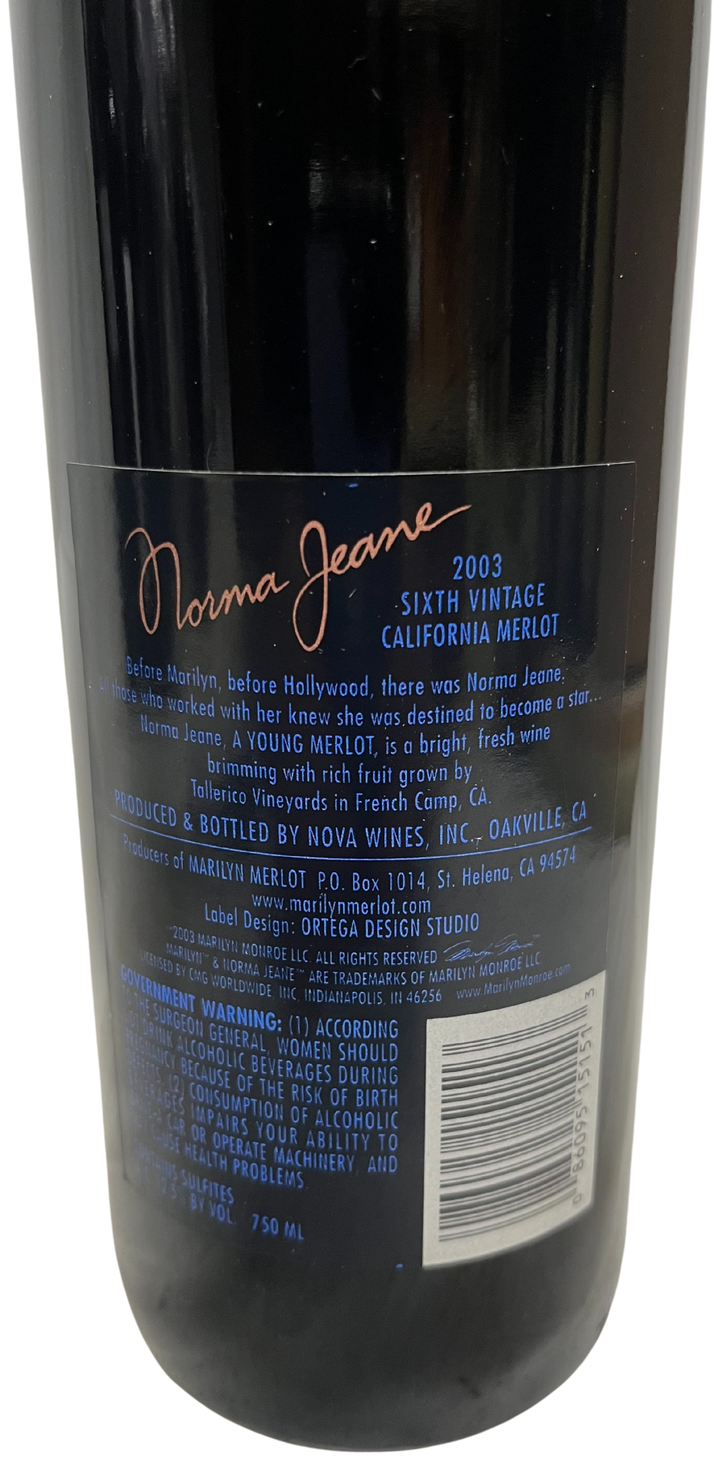 2003 Norma Jeane Merlot Napa Valley - Scratch and Dent