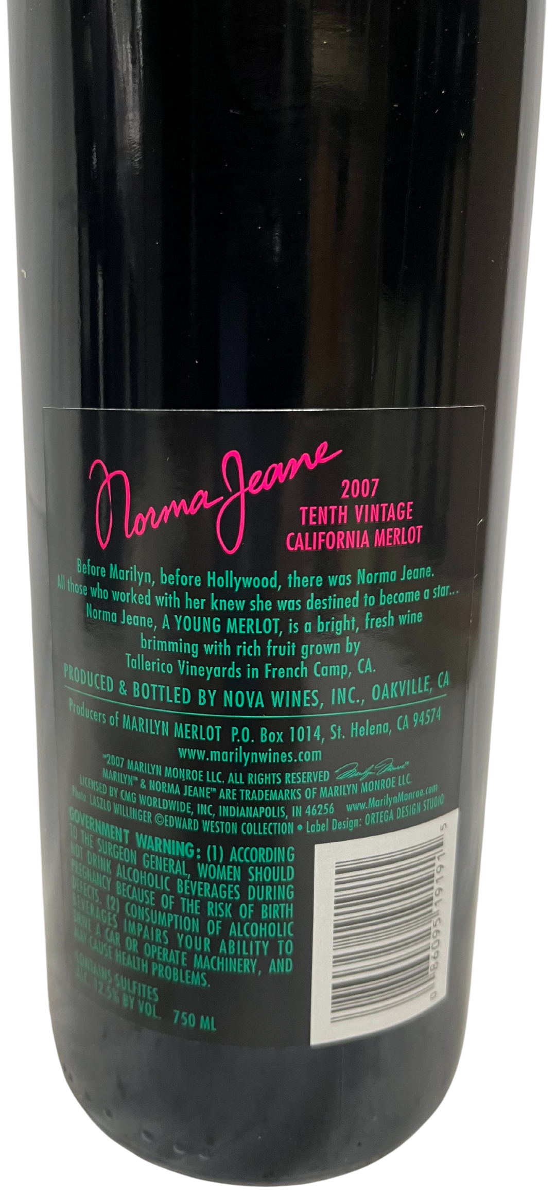 2007 Norma Jeane Merlot Napa Valley - Scratch and Dent