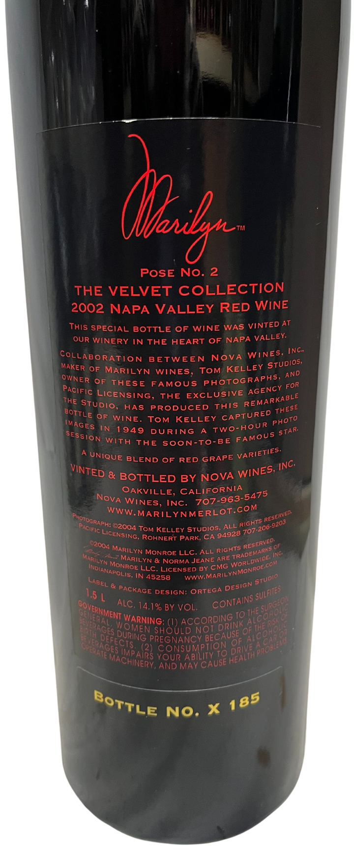 2002 Marilyn Merlot Napa Valley Velvet Collection Merlot - Scratch and Dent